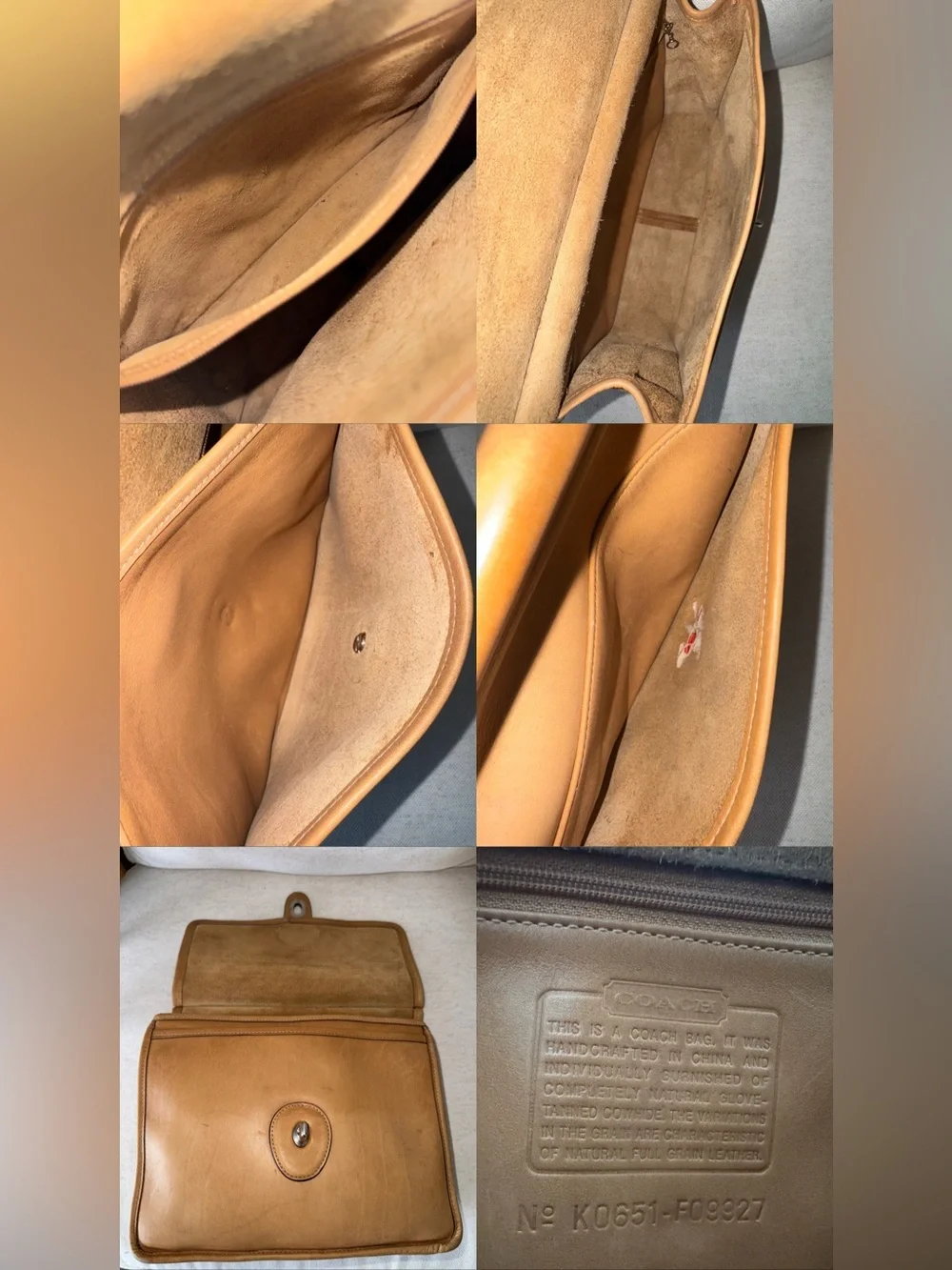 ‼️SOLD‼️ Vintage Coach Willis British Tan Leather Shoulder Crossbody Satchel Bag - Picture 17 of 17